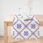 Rengarenk Çiçek Desenli Dijital Baskılı Dekoratif Runner Realhomes