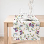 Çini Desenli Dijital Baskılı Dekoratif Runner Realhomes