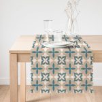 Geometrik Motifli Dijital Baskılı Dekoratif Runner Realhomes