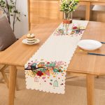 Baykuş Desenli Dijital Baskılı Dekoratif Runner Realhomes