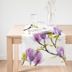 - Runner-2241-1 - Realhomes  Sulu Boya Çiçek Desenli Dijital Baskılı Modern Runner Realhomes