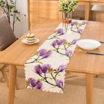 - Runner-2241 - Realhomes  Sulu Boya Çiçek Desenli Dijital Baskılı Modern Runner Realhomes