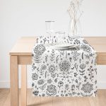 - Runner-2251-1 - Realhomes  Modern Çiçek Motifli Dijital Baskılı Dekoratif Runner Realhomes