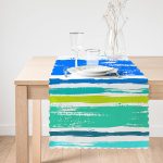 - Runner-2253-1 - Realhomes Renkli Boyama Desen Dijital Baskılı Dekoratif Runner Realhomes