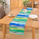 - Runner-2253 - Realhomes Renkli Boyama Desen Dijital Baskılı Dekoratif Runner Realhomes