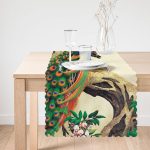 - Runner-226-1 - Realhomes Tavus Kuşu Dijital Baskılı Dekoratif Runner Realhomes