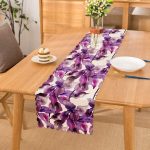 Sulu Boya Yaprak Temalı Dijital Baskılı Modern Runner Realhomes