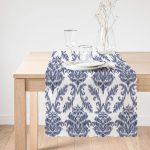 Modern Damask Temalı Dijital Baskılı Dekoratif Runner Realhomes