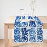 Geometrik Baklava Desenli Dijital Baskılı Modern Runner Realhomes