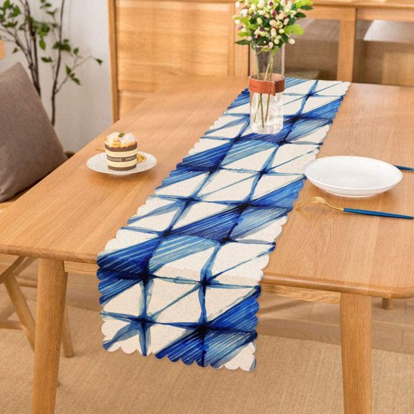 - Runner-2291 - Realhomes  Geometrik Sulu Boyalı Dijital Baskılı Dekoratif Runner Realhomes