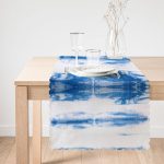 Mavi Beyaz Renkli Dijital Baskılı Modern Runner Realhomes