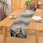 Eyfel Kulesi Dijital Baskılı Dekoratif Runner Realhomes