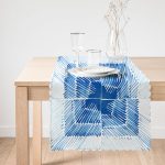 Mavi Kareli Resimli Dijital Baskılı Modern Runner Realhomes