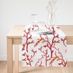 Yosun Desenli Dijital Baskılı Dekoratif Runner Realhomes