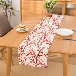 Yosun Desenli Dijital Baskılı Dekoratif Runner Realhomes