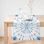 Ebru Motifli Dijital Baskılı Modern Runner Realhomes