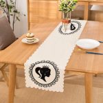 - Runner-2334 - Realhomes  Siyah Beyaz Bayan Resimli Dijital Baskılı Runner Realhomes