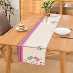 - Runner-2336 - Realhomes Pembe Mavi Kuşlar Dijital Baskılı Runner Realhomes