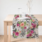 - Runner-2339-1 - Realhomes  Leopar Gül Motifli Dekoratif Runner Realhomes