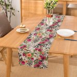 - Runner-2339 - Realhomes  Leopar Gül Motifli Dekoratif Runner Realhomes