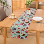 Renkli Cupcake Desenli Dijital Baskılı Runner Realhomes