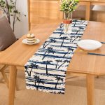 - Runner-2346 - Realhomes  Mavi Palmiye Desenli Dekoratif Runner Realhomes