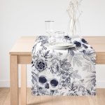 - Runner-2348-1 - Realhomes  Kurukafa ve Çiçekler Motifli Dekoratif Runner Realhomes