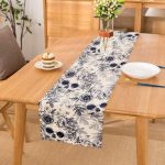 - Runner-2348 - Realhomes  Kurukafa ve Çiçekler Motifli Dekoratif Runner Realhomes