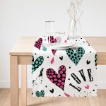 - Runner-2355-1 - Realhomes Kalpli Love Desenli Dekoratif Runner Realhomes