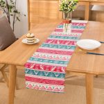 Mavi Pembe Etnik Desenli Dekoratif Runner Realhomes