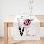 - Runner-2371-1 - Realhomes Love Uğurböceği Desenli Dekoratif Runner Realhomes