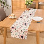 Pudra Mavi Kelebek Çiçek Modern Dijital Baskılı Runner Realhomes