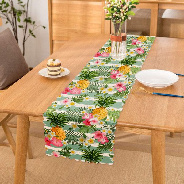 Mavi Pembe Etnik Desenli Dekoratif Runner Realhomes