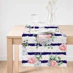 Gül Demeti Desenli Dijital Baskılı Runner Realhomes