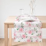 - Runner-2405-1 - Realhomes Pudra Beyaz Yatay Temalı Dijital Baskılı Runner Realhomes