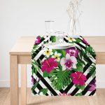 - Runner-2410-1 - Realhomes Kara Zigzag Desenli Ogea Motifli Dekoratif Runner Realhomes