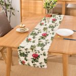 - Runner-2414 - Realhomes Haki Yeşili Kavaniçe Desenli Dijital Baskılı Runner Realhomes