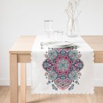 - Runner-2418-1 - Realhomes  Köşegen Çini Desenli Dekoratif Runner Realhomes