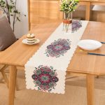 - Runner-2418 - Realhomes  Köşegen Çini Desenli Dekoratif Runner Realhomes