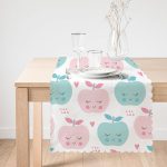 - Runner-2426-1 - Realhomes  Renkli Elmalar Dijital Baskılı Runner Realhomes