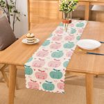 - Runner-2426 - Realhomes  Renkli Elmalar Dijital Baskılı Runner Realhomes