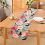 Lekeli Kelebekler Çizimli Dekoratif Runner Realhomes