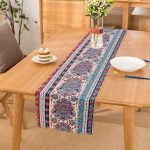 Kırmızı Mavi Çini Desenli Modern Dijital Baskılı Runner Realhomes