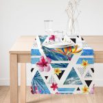 Siyah Puanlı Ogea Desenli Dekoratif Runner Realhomes