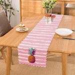 Canlı Renkli Ananas Motifli Dijital Baskılı Runner Realhomes