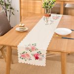 - Runner-2443 - Realhomes Üçlü Kavaniçe Çiçek Desenli Dijital Baskılı Runner Realhomes