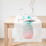 Mavi Ananas Baskılı Dekoratif Runner Realhomes