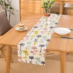 - Runner-2459 - Realhomes Sarı Lacivert Günbatımı Temalı Modern Dijital Baskılı Runner Realhomes