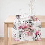 - Runner-2468-1 - Realhomes  Bal Peteği Temalı Flamingo Motifli Runner Realhomes