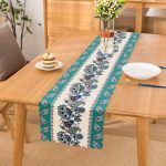 - Runner-2469 - Realhomes Mavi Cami Çinisi Temalı Dijital Baskılı Runner Realhomes